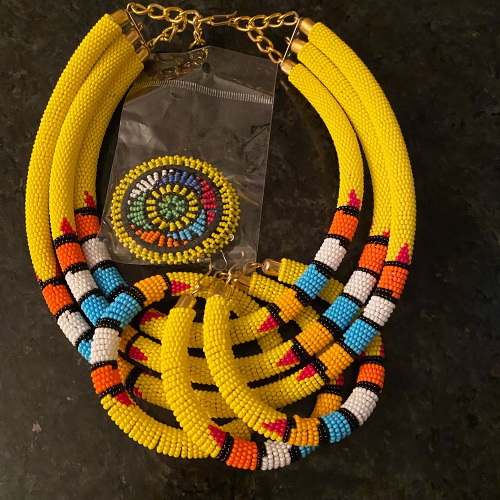 Necklaces, bangles and earrings